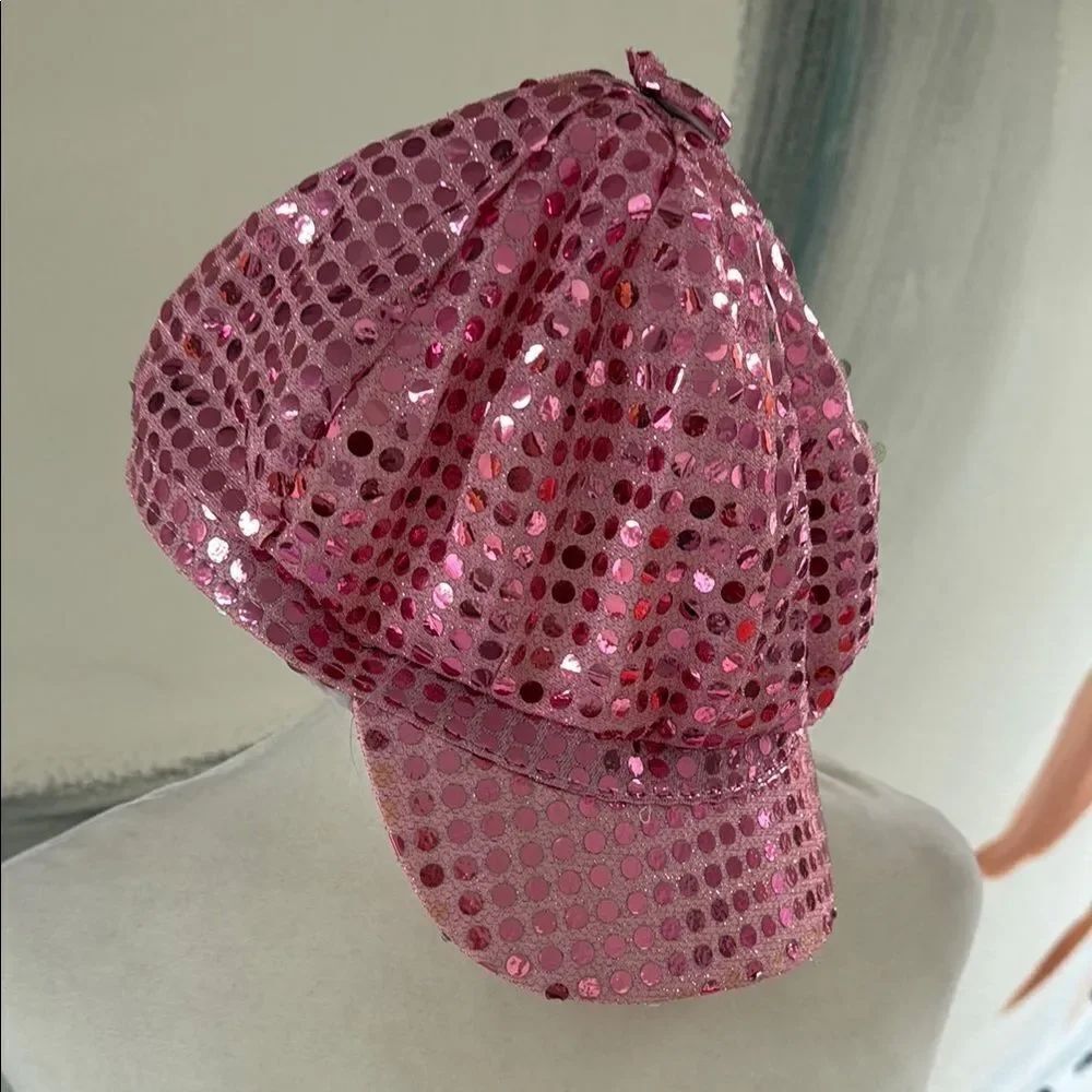 Pink Sequin Cap